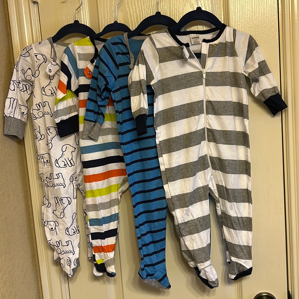 Baby boy sleepers set of 4